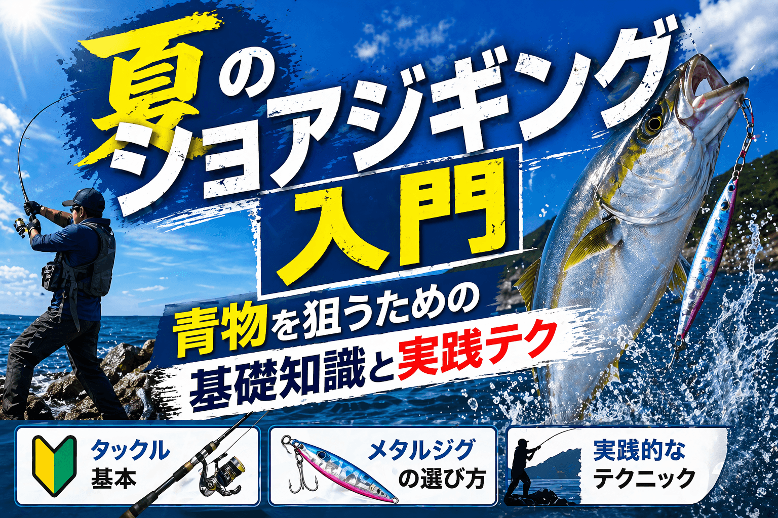 夏のショアジギング入門|青物を狙うための基礎知識と実践テク